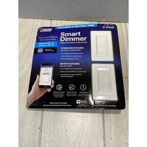 Feit Electric Wi-Fi Smart Dimmer 3 Way Single Pole Switch (2 Pack)